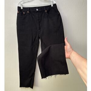 NWT Re/Done women’s 70s stovepipe jeans black US 31 high rise